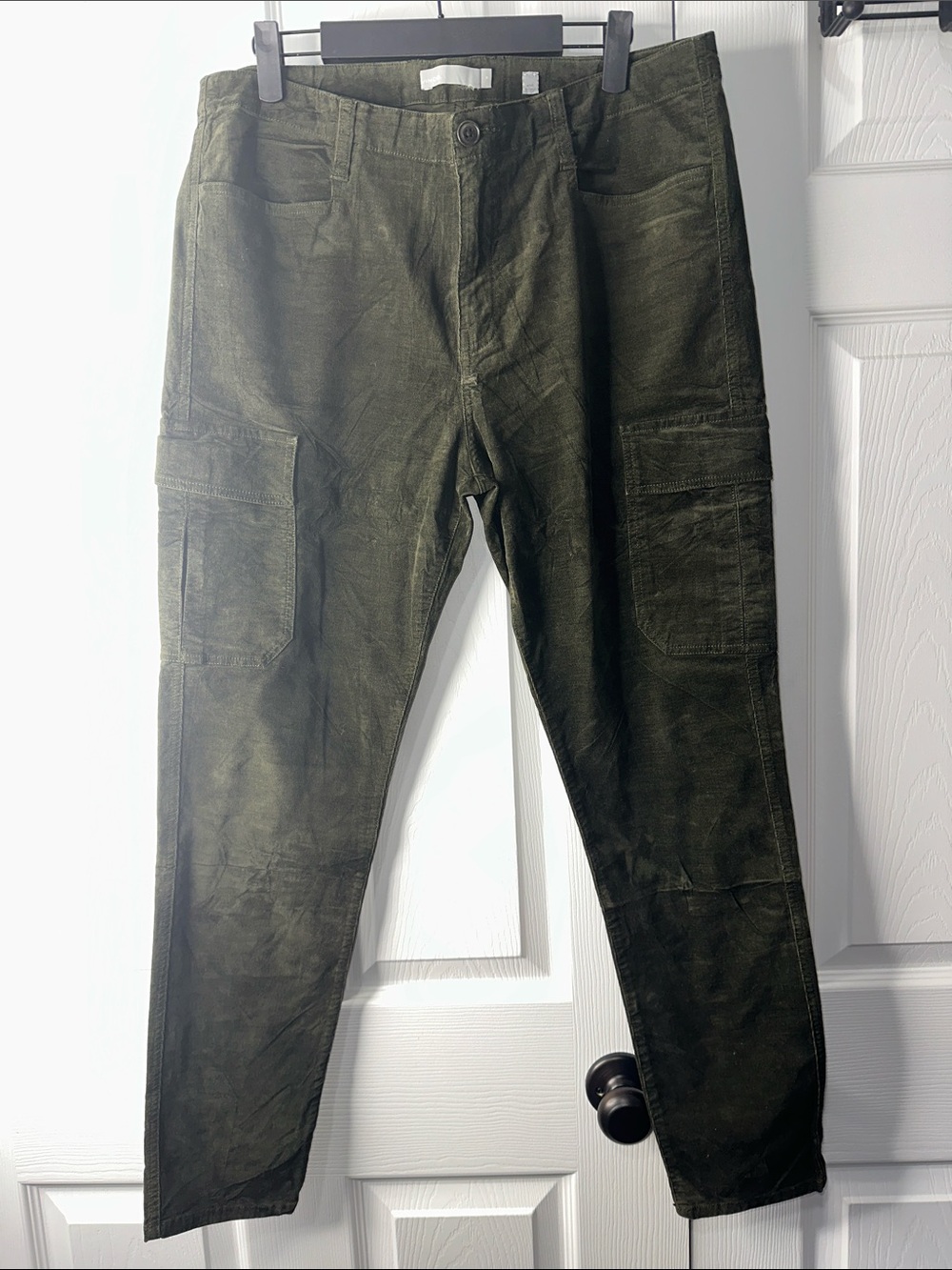 Vince Olive Green Straight-Leg Cargo Pants